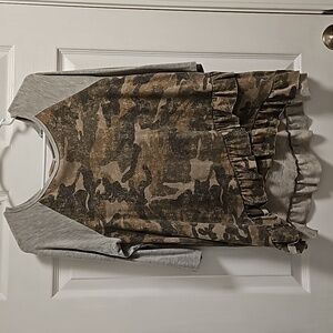 Camo 3/4 sleeve